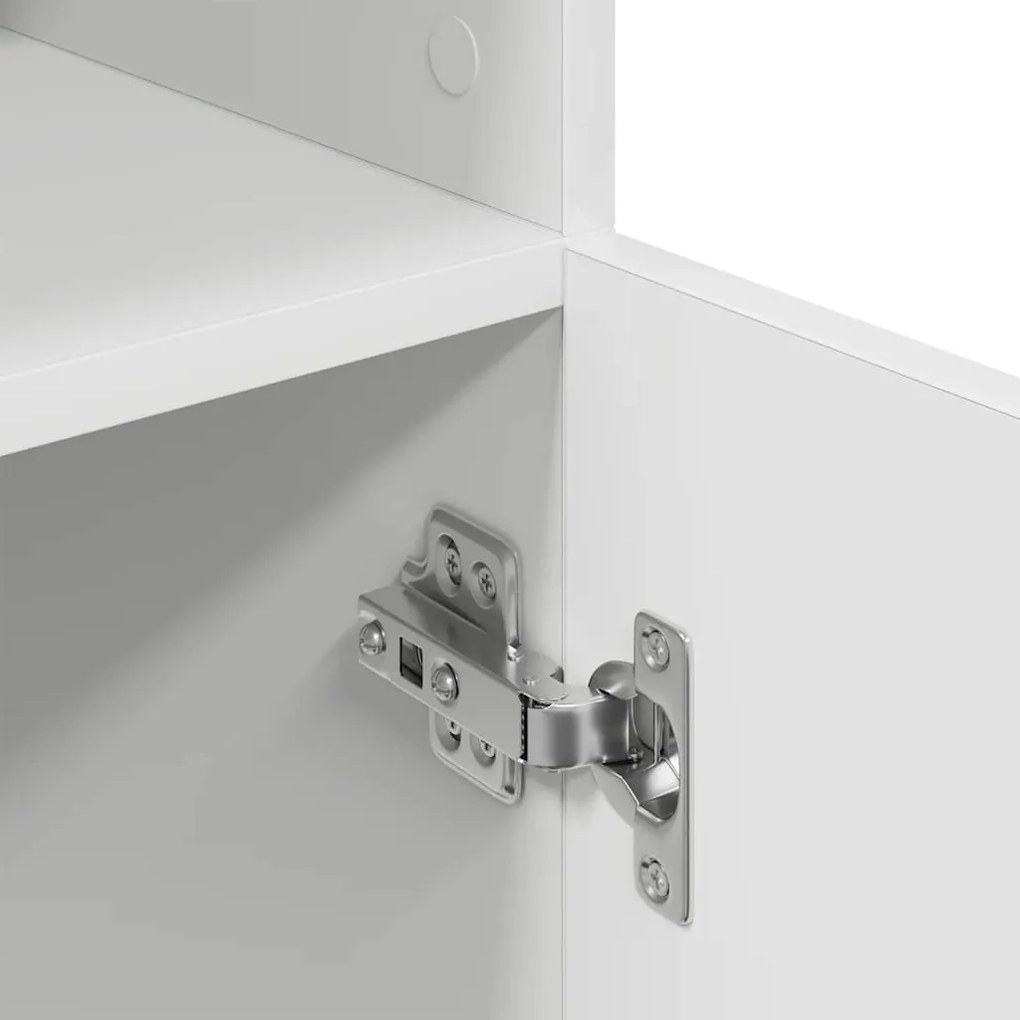 Στήλη Κουζίνας Λευκή 57x41,5x131,5 εκ. από Επεξεργασμένο Ξύλο - Λευκό