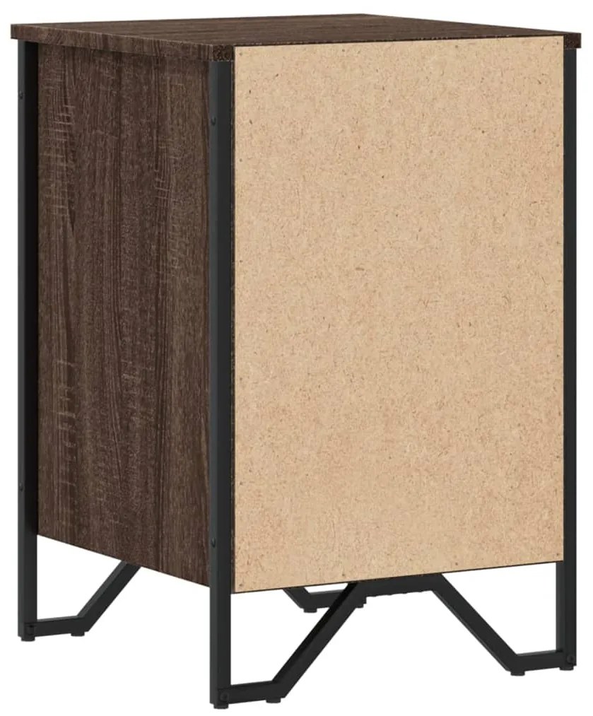 vidaXL Κομοδίνο Καφέ Δρυς 40x41x60 εκ. από Επεξεργασμένο Ξύλο