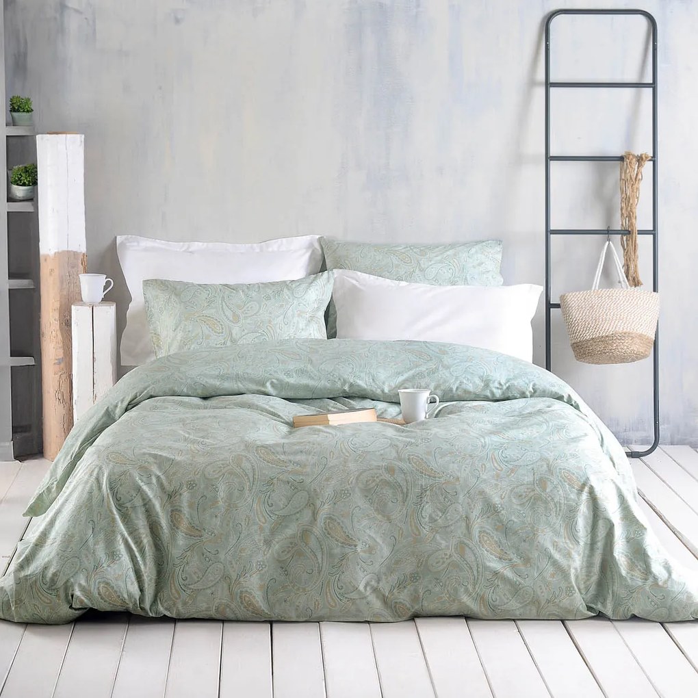 Πάπλωμα Μονό (Σετ 160x240) Rythmos Symbol Lovetta Green