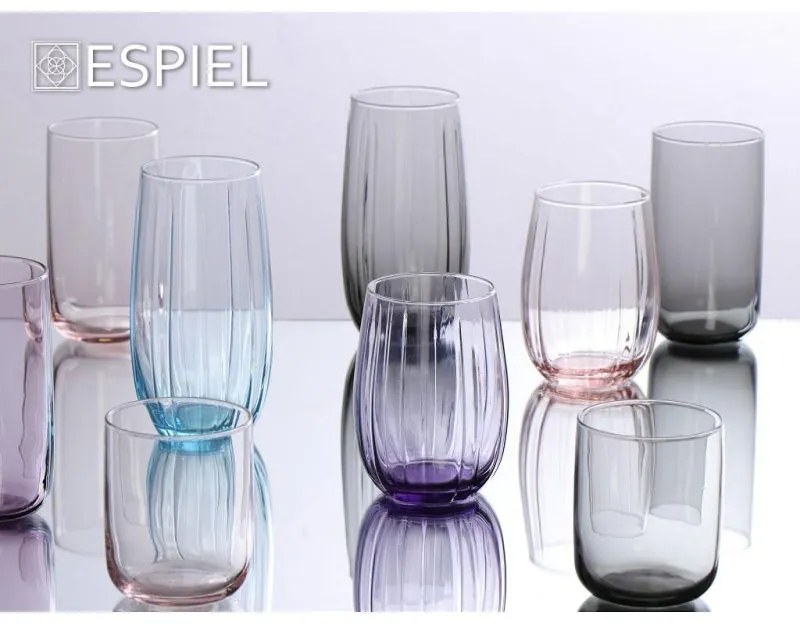 Linka Ποτήρι Νερού από Γυαλί Γαλάζιο 500ml 5x15cm