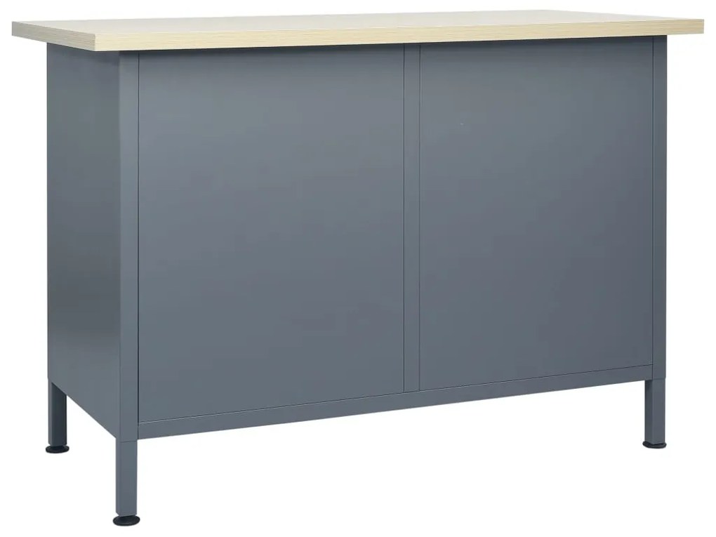 vidaXL Πάγκος Εργασίας Μαύρος 120 x 60 x 85 εκ. Ατσάλινος