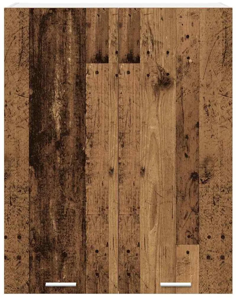 vidaXL Κρεμαστό ντουλάπι με αποθήκευση Παλιό ξύλο 80 x 31 x 100 εκ.