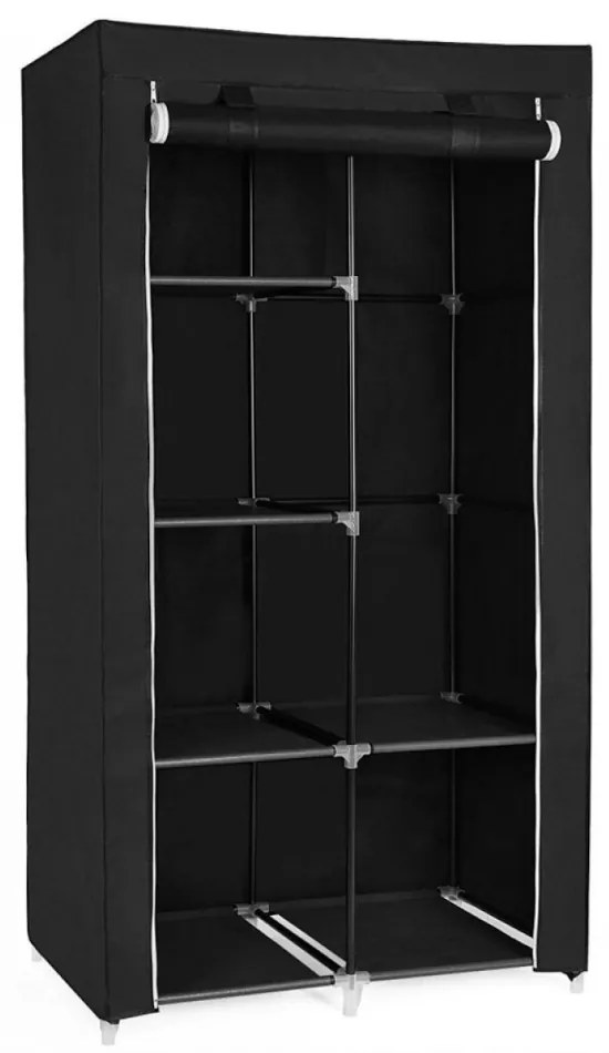 Υφασμάτινη Ντουλάπα Herzberg Μαύρη HG-8010-BLK