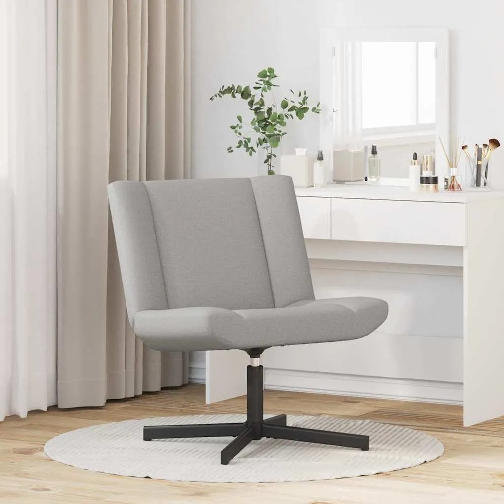 vidaXL Περιστρεφόμενη καρέκλα Σκούρο γκρι 63 x 75 x 76 εκ ύφασμα