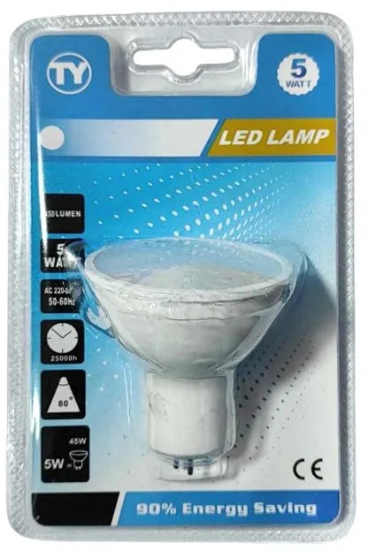 LED ΛΑΜΠΑ 5W ΛΕΥΚΟ ΦΩΣ RH-GU5.3-5W-W-RH-GU5.3-5W-W