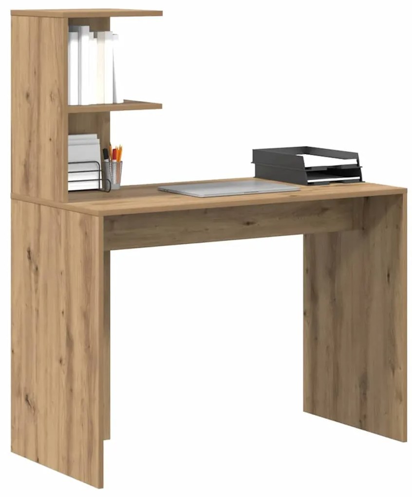 vidaXL Γραφείο artisan δρυς 102 x 50 x 124 εκ. Επεξεργασμένο ξύλο