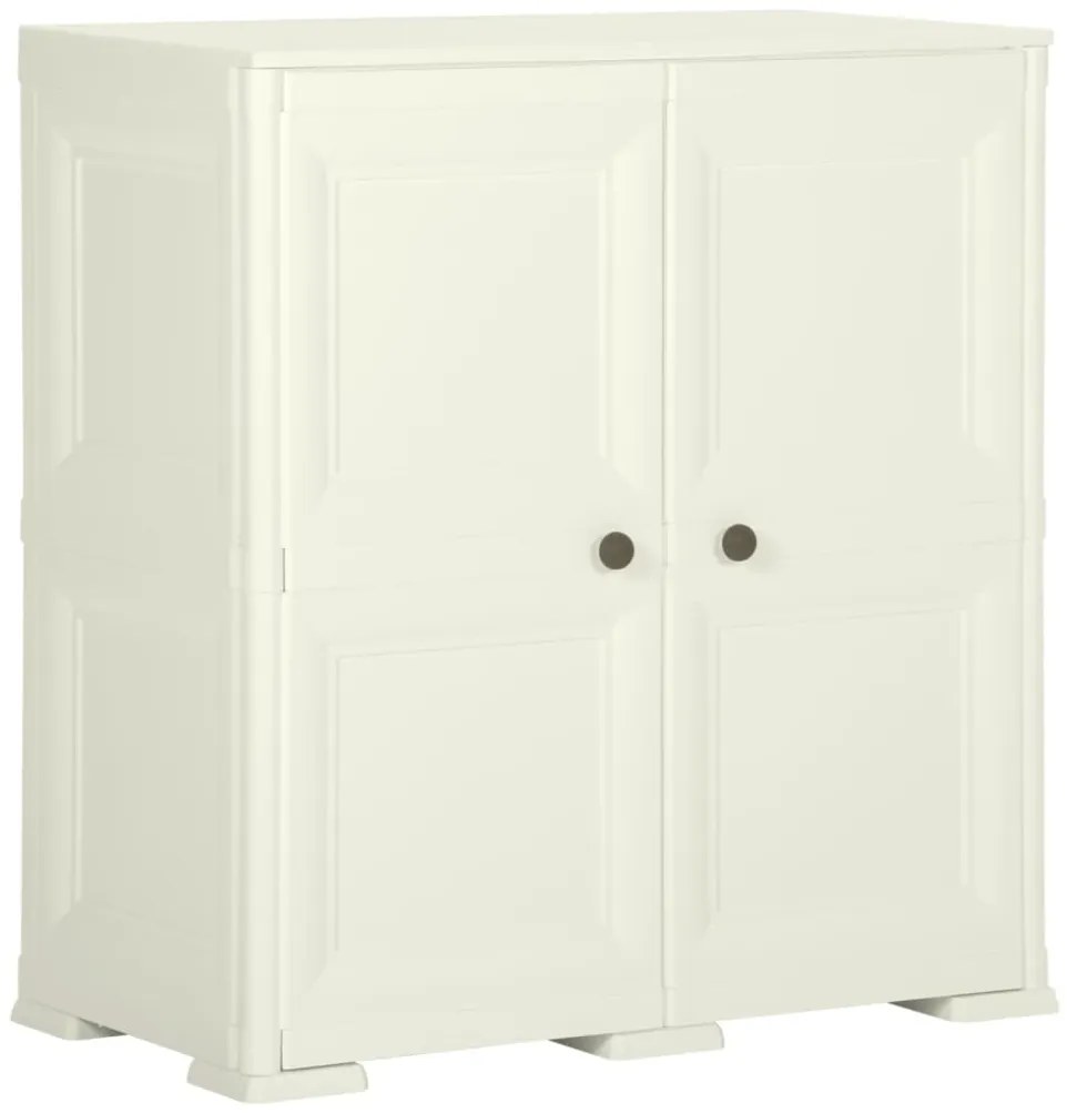 vidaXL Πλαστικό Ντουλάπι Κρεμ Ανοιχτό 79 x 43 x 85,5εκ με Σχέδιο Ξύλου
