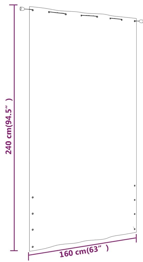vidaXL Διαχωριστικό Βεράντας Πορτοκαλί & Καφέ 160x240 εκ Ύφασμα Oxford