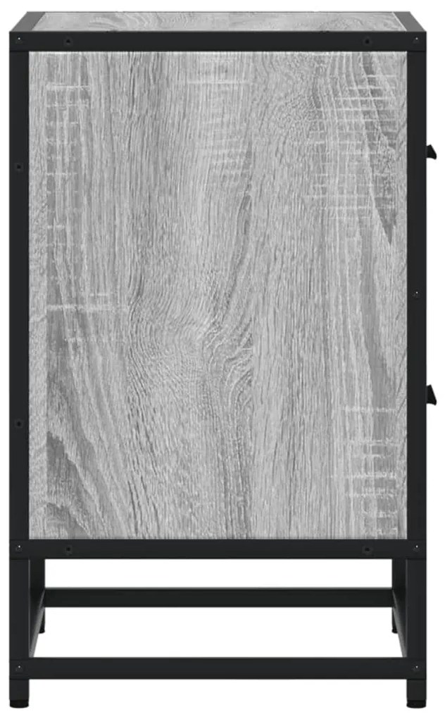 vidaXL Κομοδίνα 2 τεμ. Γκρι Sonoma 40x31x50 εκ. από Επεξεργασμένο Ξύλο
