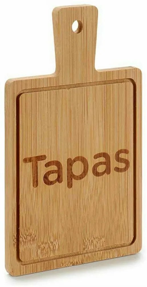 Δίσκος για σνακ Kinvara Μαύρο Ξύλο 11 x 1 x 19,5 cm 11 x 19 x 1,5 cm Με λαβή (48 Μονάδες)