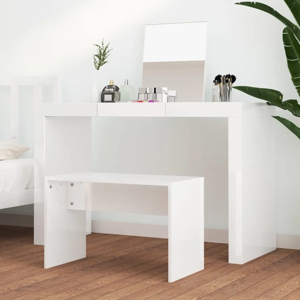 vidaXL Ντουλάπα Γυαλιστερό λευκό 70x35x45 εκ. από Επεξεργασμένο Ξύλο
