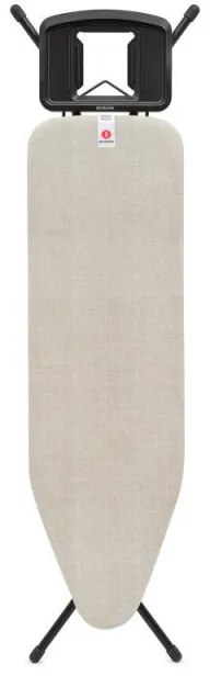 Τραπέζι σιδερώματος Brabantia B 1008893, 124x38 cm, 7 θέσεις ρύθμισης, Μεγάλη θήκη σίδερου, Ανοιχτό γκρι