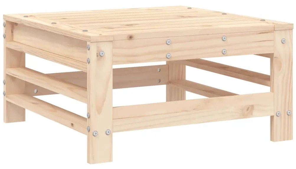 vidaXL Υποπόδιο Κήπου με Μαξιλάρι από Μασίφ Ξύλο Πεύκου