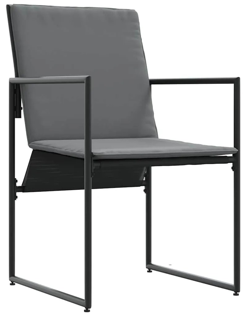 vidaXL Καρέκλες Κήπου 4 pcs Μαύρο και Ανθρακί 50.5 x 59 x 81.5 εκ.