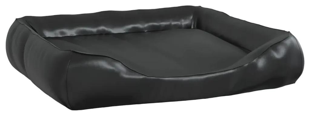 vidaXL Κρεβάτι Σκύλου Μαύρο 80 x 68 x 23 εκ. Συνθετικό Δέρμα