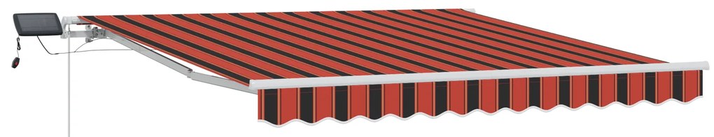 vidaXL Ανασυρόμενη Τέντα with Πορτοκαλί και Καφέ 300 x 250 εκ