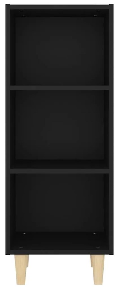 Ντουλάπι Μαύρο 34,5x32,5x90 εκ. από Επεξεργασμένο Ξύλο - Μαύρο