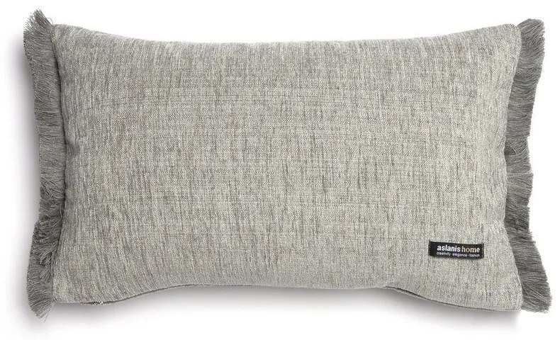Μαξιλαροθήκη Διακοσμητική Four Seasons Trimming Grey Aslanis Home 30X50 Βαμβάκι-Chenille