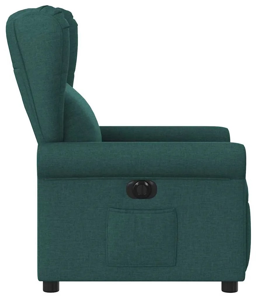 vidaXL Πολυθρόνα Ανακλινόμενη Ηλεκτρική Πράσινο Υφασμάτινη