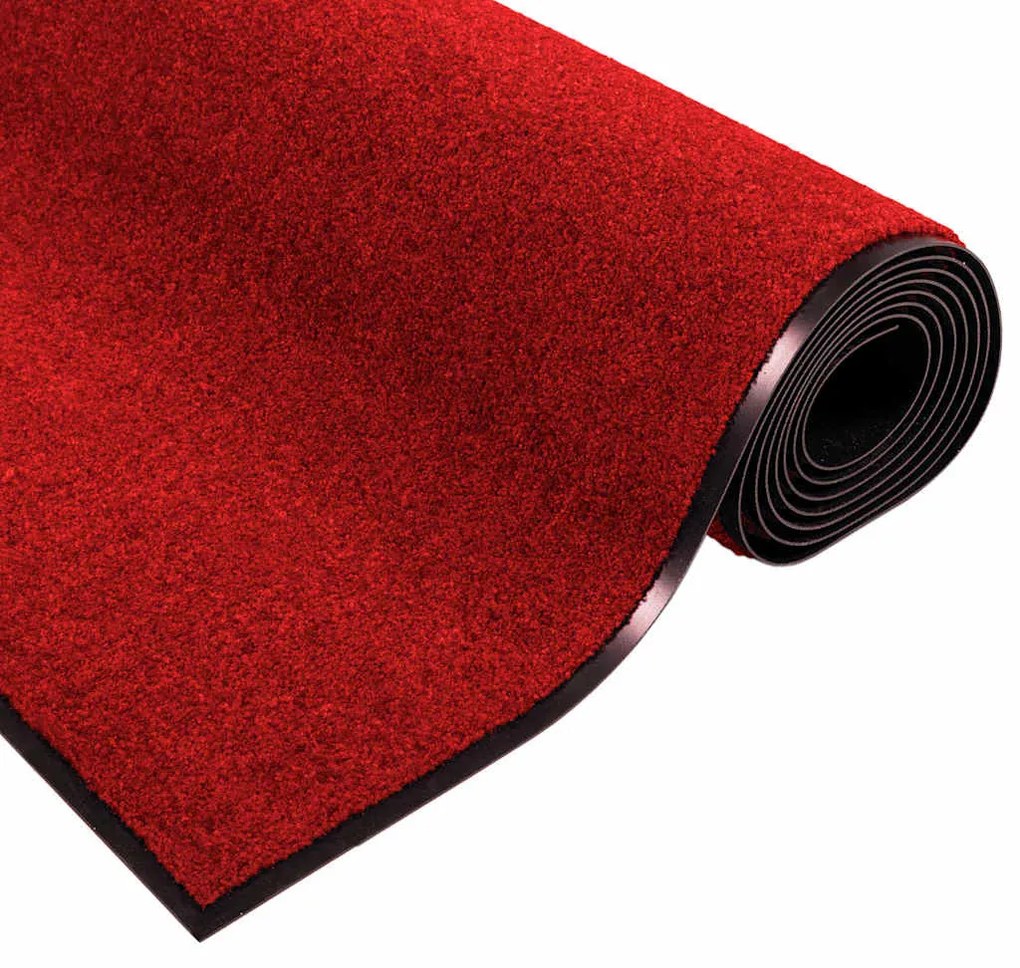 vidaXL Χαλάκι Εξώπορτας Άλλο Κόκκινο και Μαύρο 120 x 300 cm