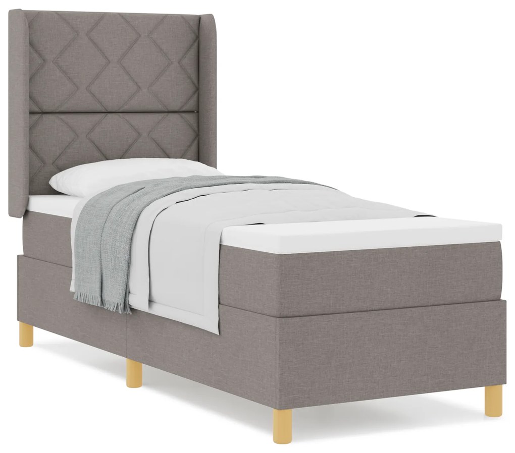 vidaXL Κρεβάτι Box Spring με Στρώμα Ταμπά 80x200 εκ. Υφάσματα