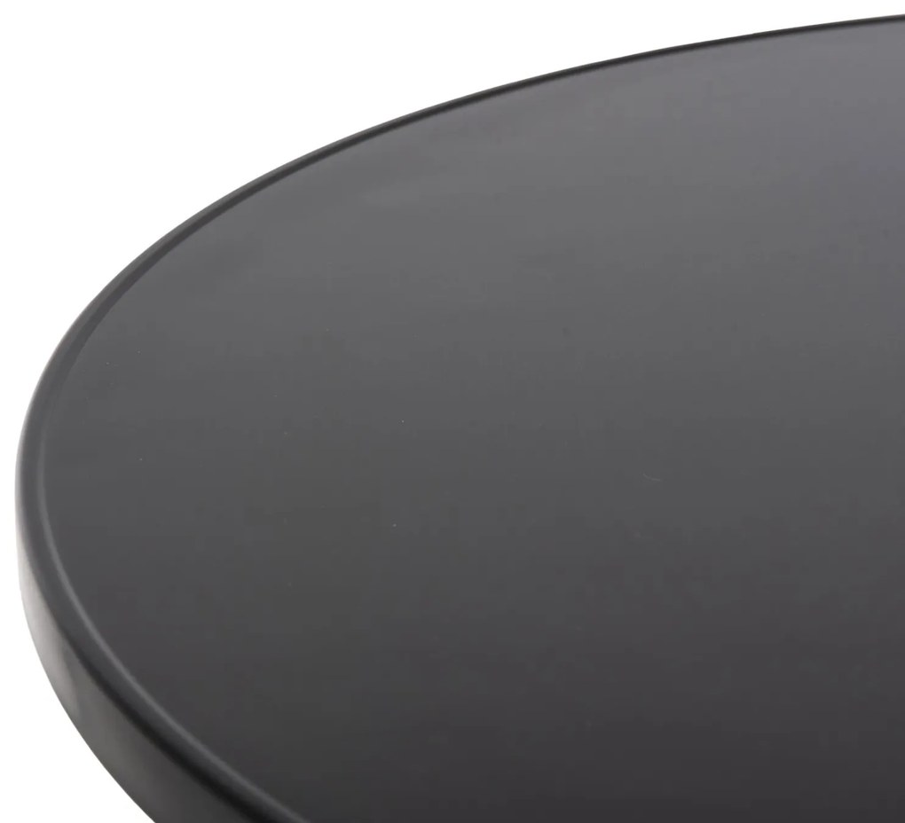 ΤΡΑΠΕΖΙ ΣΤΡΟΓΓΥΛΟ GOSS ΑΛΟΥΜΙΝΙΟ ΜΑΥΡΟ Φ60x70Υεκ.