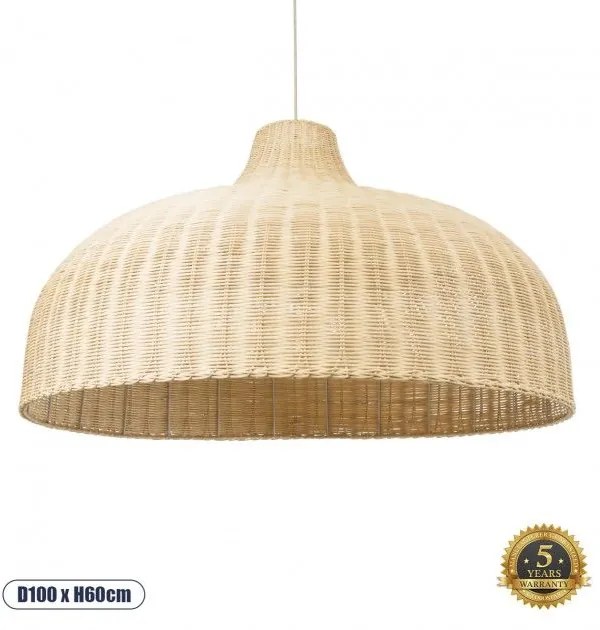 Boho Κρεμαστό Φωτιστικό Οροφής Μονόφωτο 01829 GloboStar 01829 Μπεζ