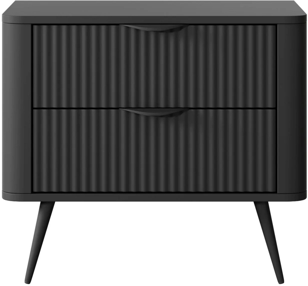 Lh-homefurniture Κομοδίνο Lante Ανθρακί 63x55x38cm L_Lante_11_Cz