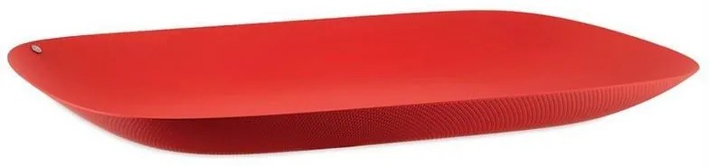 Δίσκος Σερβιρίσματος Ανάγλυφος Moiré MW70 RT 45x34cm Μεταλλικός Red Alessi Metal
