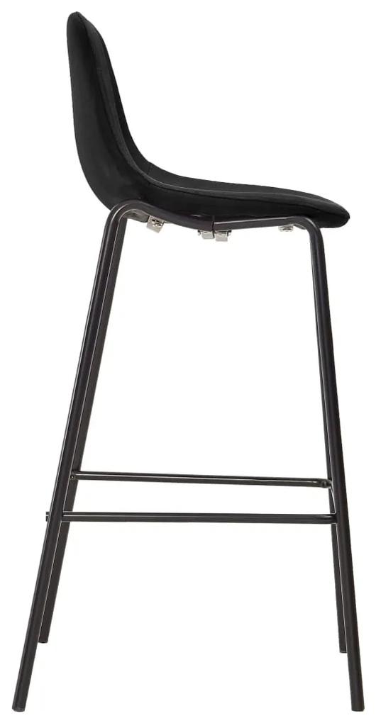 vidaXL Καρέκλες Μπαρ 4 τεμ. Μαύρες Υφασμάτινες