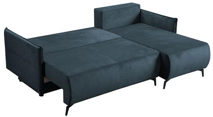 Γωνιακός Καναπές - Κρεβάτι Castel Αναστρέψιμος Navy Blue 213x154x74 εκ. 213x154x74 εκ.