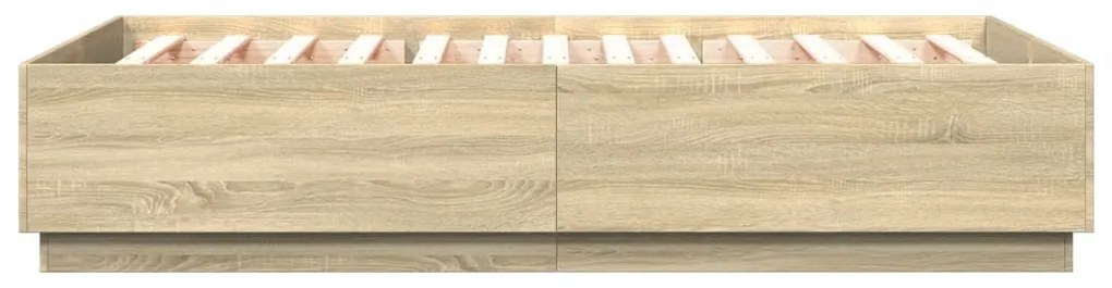 vidaXL Πλαίσιο Κρεβατιού Sonoma Δρυς 120x200 εκ. Επεξεργασμένο Ξύλο