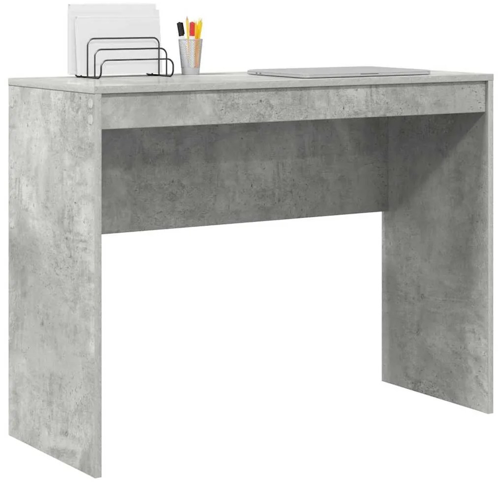 vidaXL Γραφείο Γκρι σκυροδέματος 100 x 40 x 76 εκ. Επεξεργασμένο ξύλο