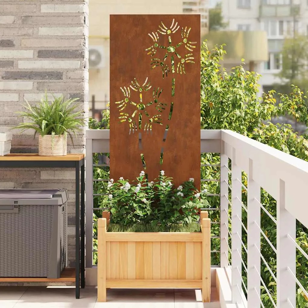 vidaXL Οθόνη Ιδιωτικότητας Κήπου Σκ rusty 50 x 140 εκ