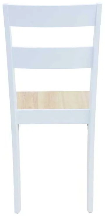 Καρέκλα York pakoworld σε λευκή-φυσική απόχρωση 39.5x47.5x89εκ