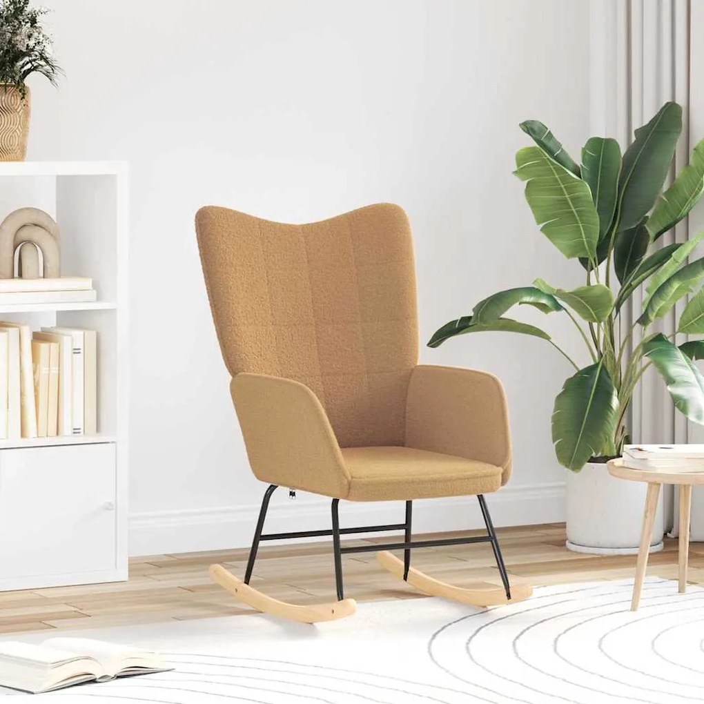 vidaXL Χαλαρωτική Πολυθρόνα Μπεζ 61 x 78 x 98 εκ. ύφασμα