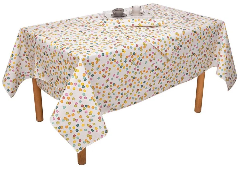 Τραπεζομάντηλο Αλέκιαστο Ράνια Multi Viopros 140X220 Cotton-Polyester