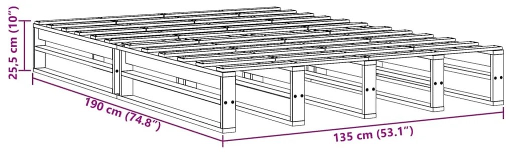 ΣΚΕΛΕΤΟΣ ΚΡΕΒ. ΧΩΡΙΣ ΣΤΡΩΜΑ ΚΑΦΕ ΚΕΡΙΟΥ 135X190 ΕΚ ΜΑΣΙΦ ΠΕΥΚΟ 850868