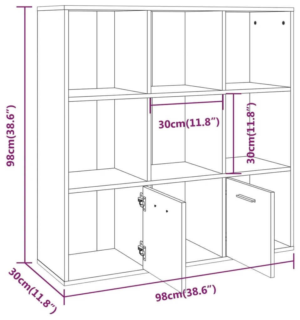 ΒΙΒΛΙΟΘΗΚΗ ΓΚΡΙ SONOMA 98 X 30 X 98 ΕΚ. 815448