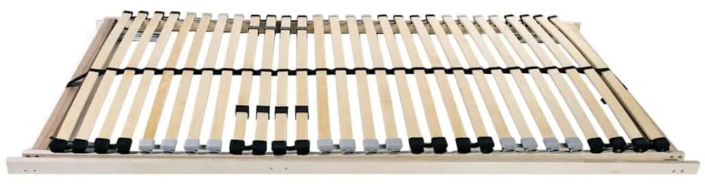 vidaXL Βάση κρεβατιού με λάμες Καφέ 80 x 190 cm Στερεό ξύλο οξιάς