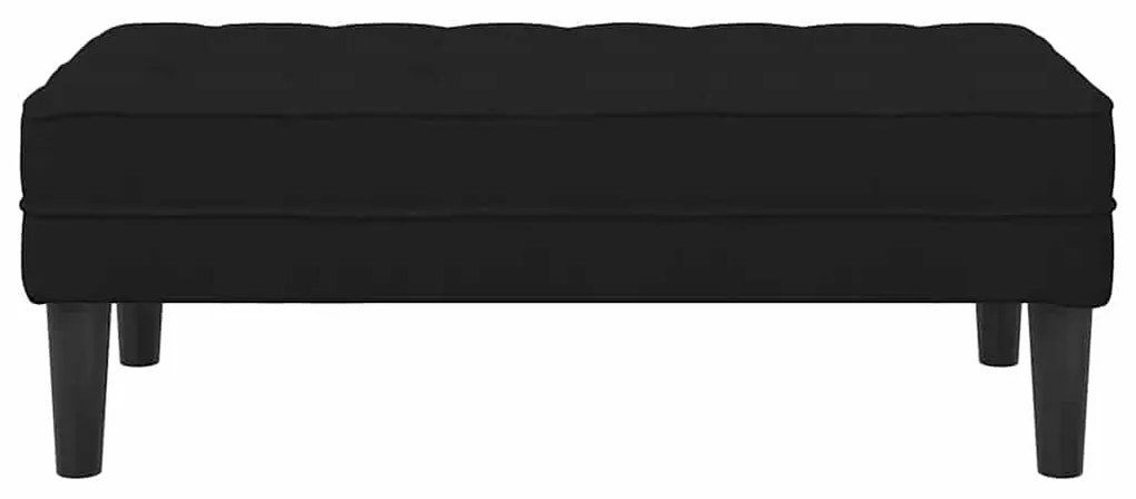 vidaXL παγκάκι με μαξιλάρι Μαύρο 113 x 57 x 39 εκ. Βελούδο