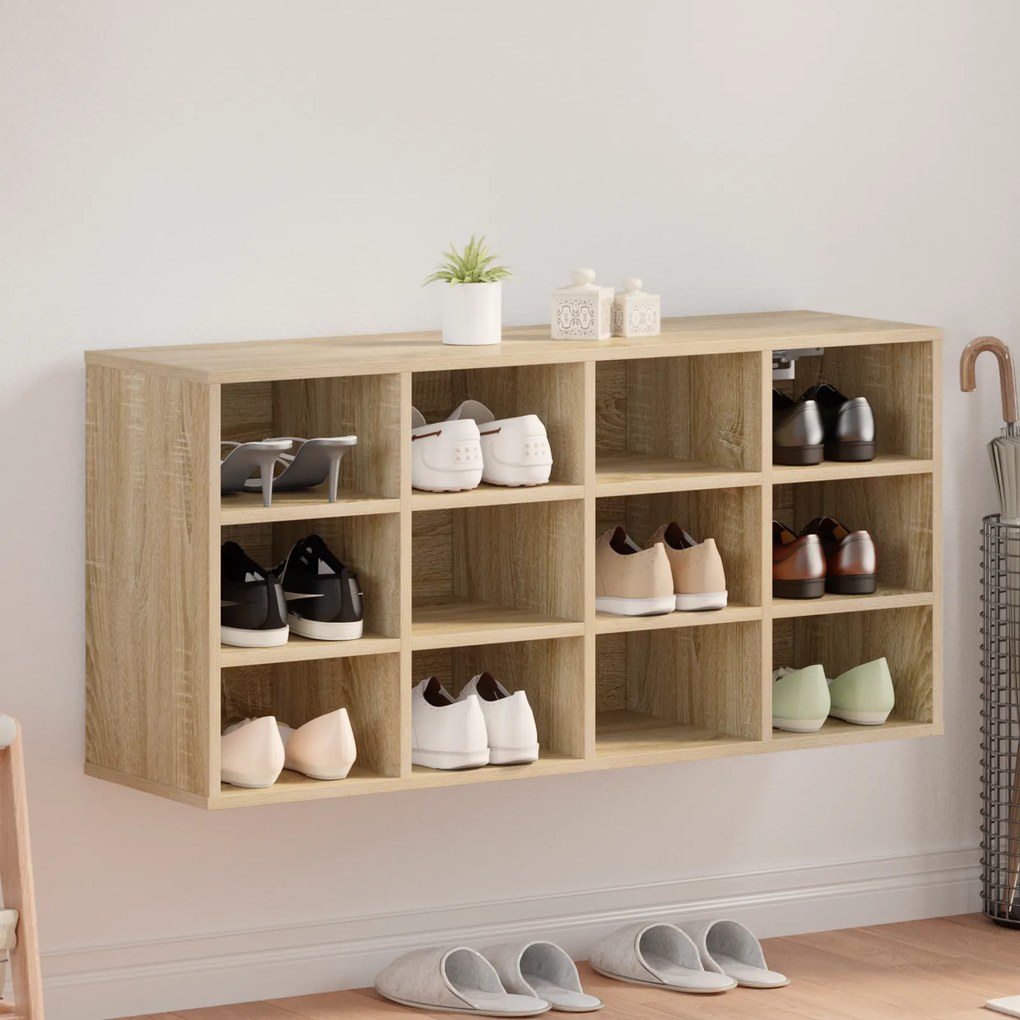 vidaXL Ντουλάπα Παπουτσιών Sonoma Δρυς 103x30x51 εκ Επεξεργασμένο ξύλο