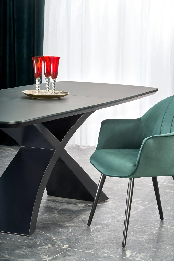 SILVESTRO table dark grey, leg black DIOMMI V-CH-SILVESTRO-ST