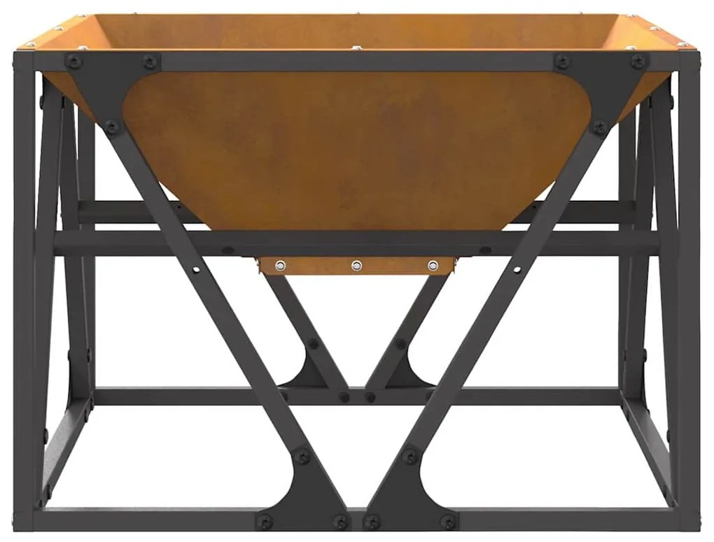 vidaXL Φωτιά Καφέ 50 x 50 x 35 cm Ατσάλι σκληρυθέν στον αέρα