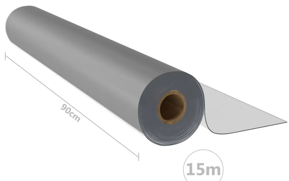 vidaXL Προστατευτικό Τραπεζιού Ρολό Ματ 0,9 x 15 μ. / 1,6 χιλ. από PVC
