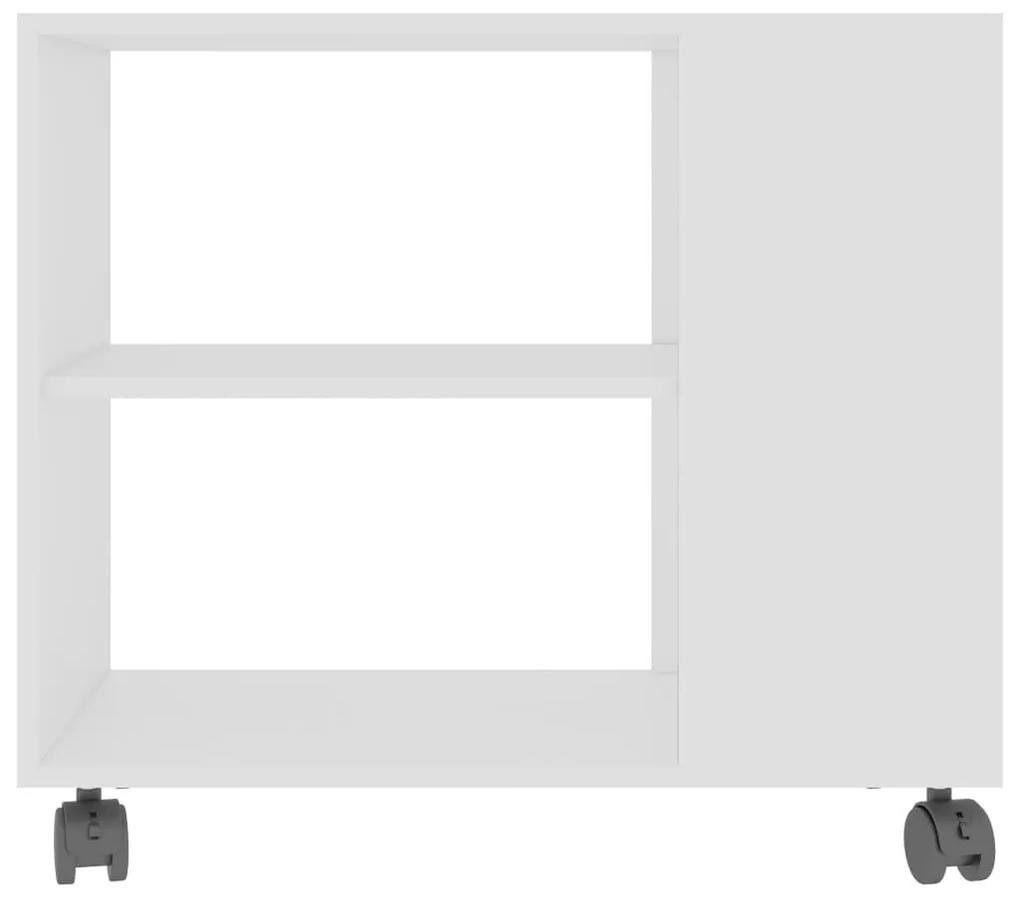 Τραπέζι Βοηθητικό Λευκό 70 x 35 x 55 εκ. από Επεξεργασμένο Ξύλο - Λευκό