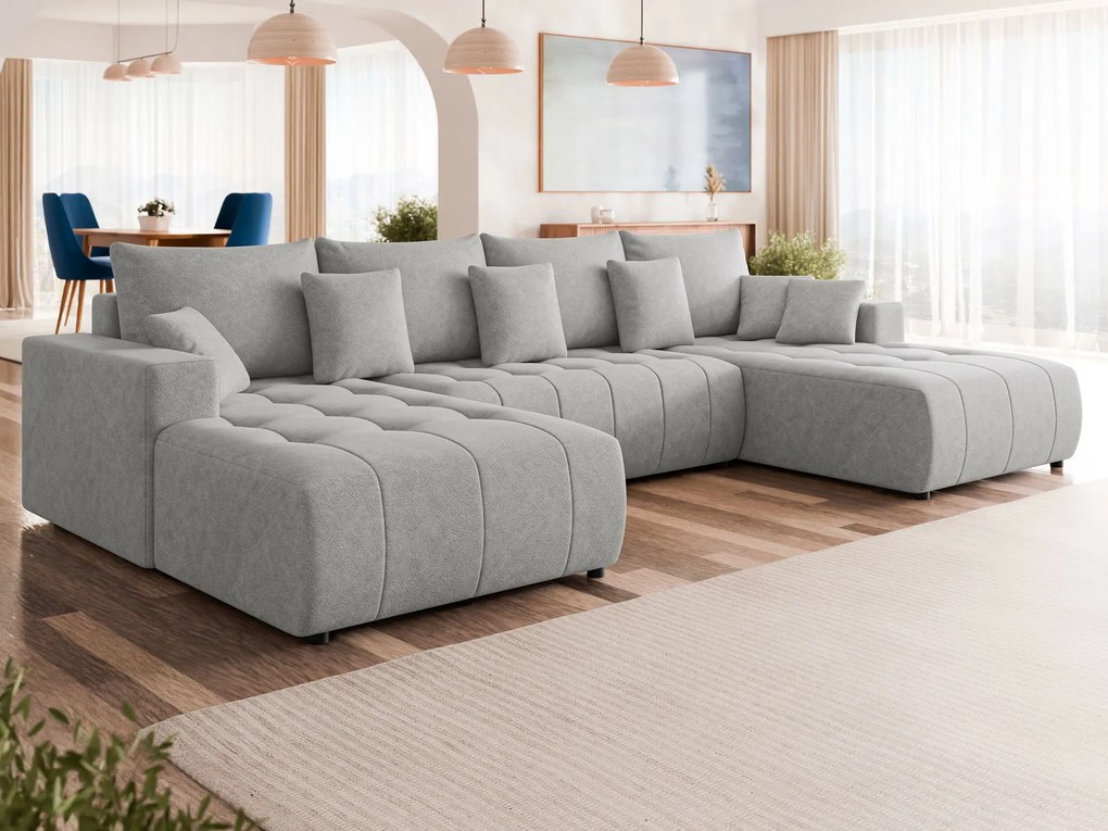 Γωνιακός καναπές Fabio U-Γκρι Ανοιχτό
