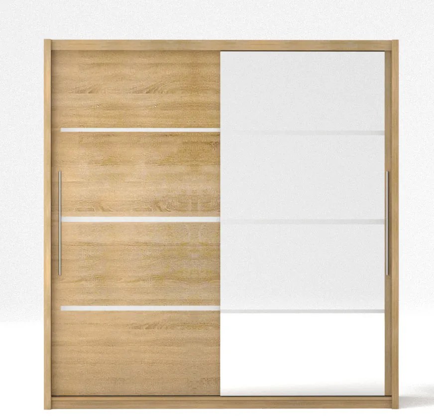 Ντουλάπα Δίφυλλη Ilona Sonoma 205x61x215εκ - TO-ILONA2 - TO-ILONA2