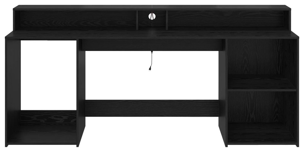 vidaXL Γραφείο Μαύρη Δρυς 200x55x91 cm Επεξεργασμένο Ξύλο