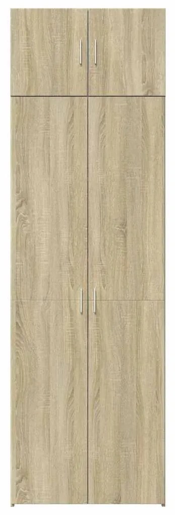 vidaXL Ραφιέρα με Ντουλάπια Sonoma Δρυς 70x42,5x225 εκ. Επεξ. Ξύλο